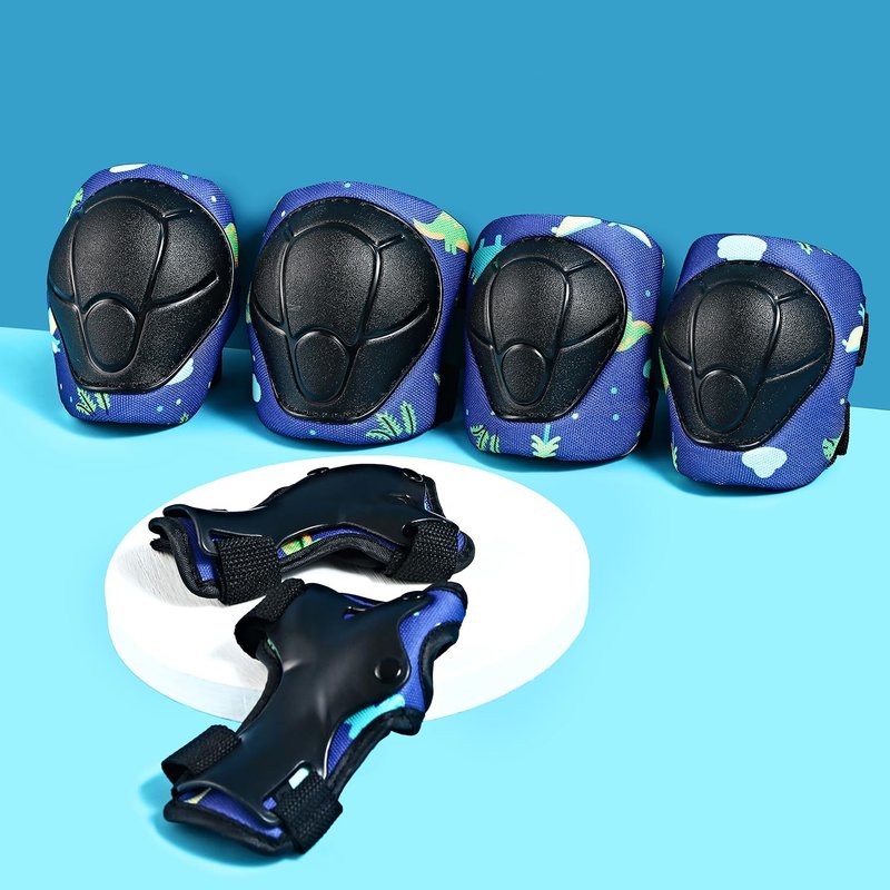 Kids Helmet with Knee Pads Elbow Pads and Wrist Guards,Child Protective Gear for Boys Girls Age 3-5-8 Years fit Roller Skates, Skateboarding, Scooter Bicycle Skate Scooter Skateboard