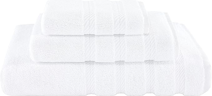 American Soft Linen Premium 3 Piece Towel Set, 1 Bath Towel 1 Hand Towel 1