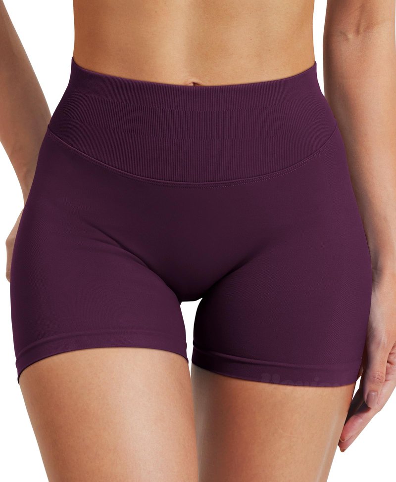 VOYJOY Women Workout Impact Shorts 2.5"/ 3.6"/ 4.5"/ 6" Scrunch Butt Lifting Gym Seamless Booty Biker Shorts Black Cherry
