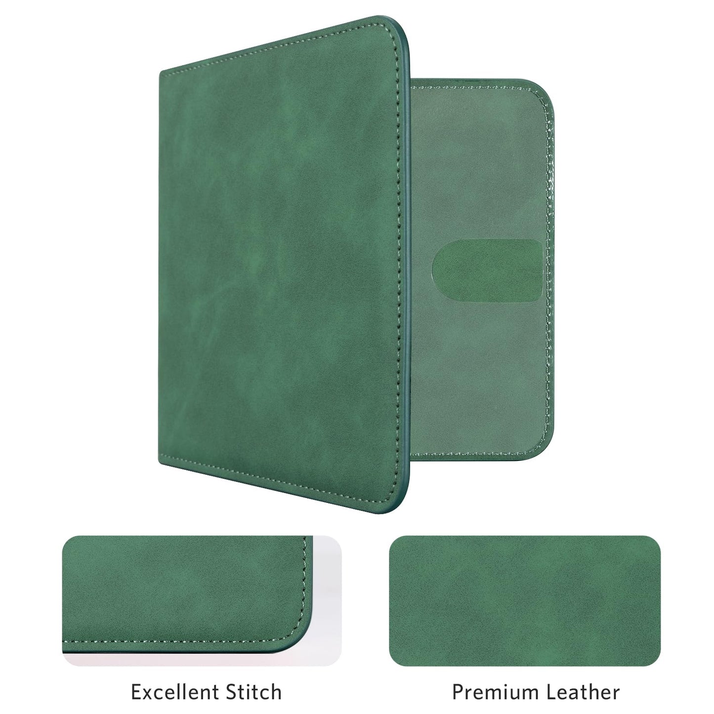 CoBak Car Registration and Insurance Holder - Small and Lightweight Vehicle Glove Box Car Organizer, Auto Truck Comparment Accessories Case for Essential Document, Driver License (Emerald)