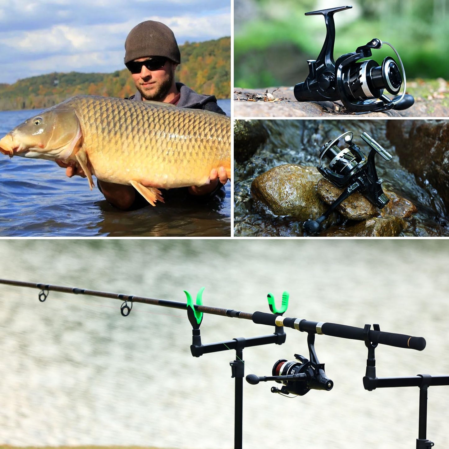 Sougayilang Freshwater Spinning Fishing Reel - 5.0:1/4.7:1 Gear Ratio, 22LBs Max Drag, Carbon Fiber & CNC Aluminum Spool,7000Series