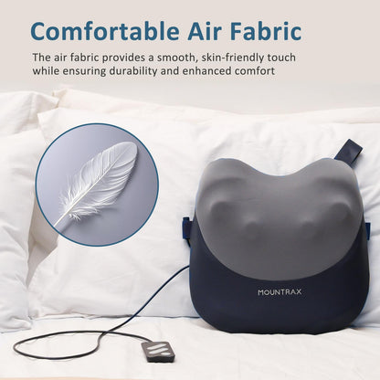 MOUNTRAX Back Massager with Heat, Gifts for Women Men, Shiatsu Neck and Back Massager for Pain Relief Deep Tissue, 3D Kneading Portable Massage Pillow for Neck, Shoulders and Full Body