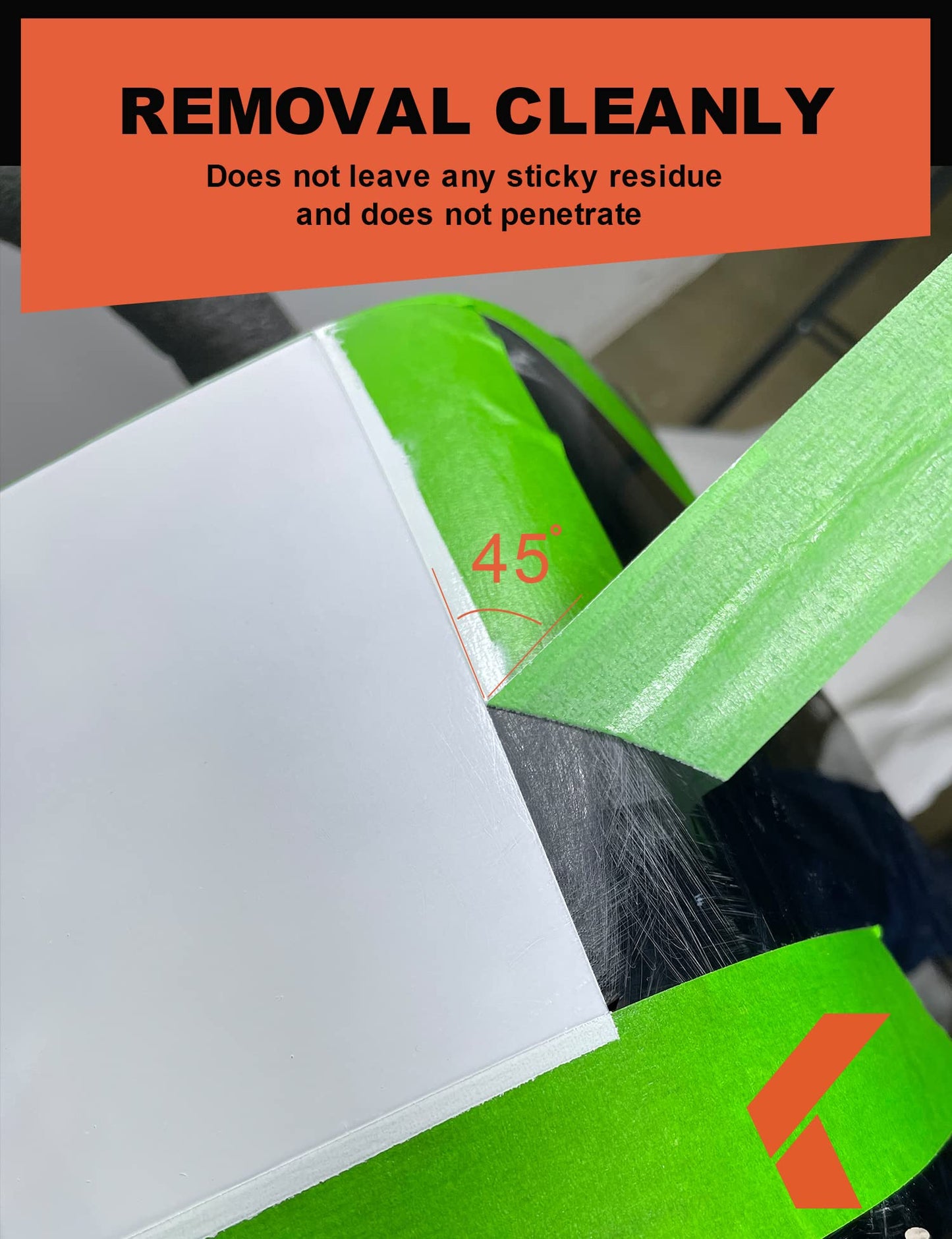 KREFINISH Painters Tape for Car Paint Green No Residue Automotive Masking Tape for Automotive Paint - Heat Resistant for Paint Booth, 1.41 Inches x 60 Yards, 9 Rolls