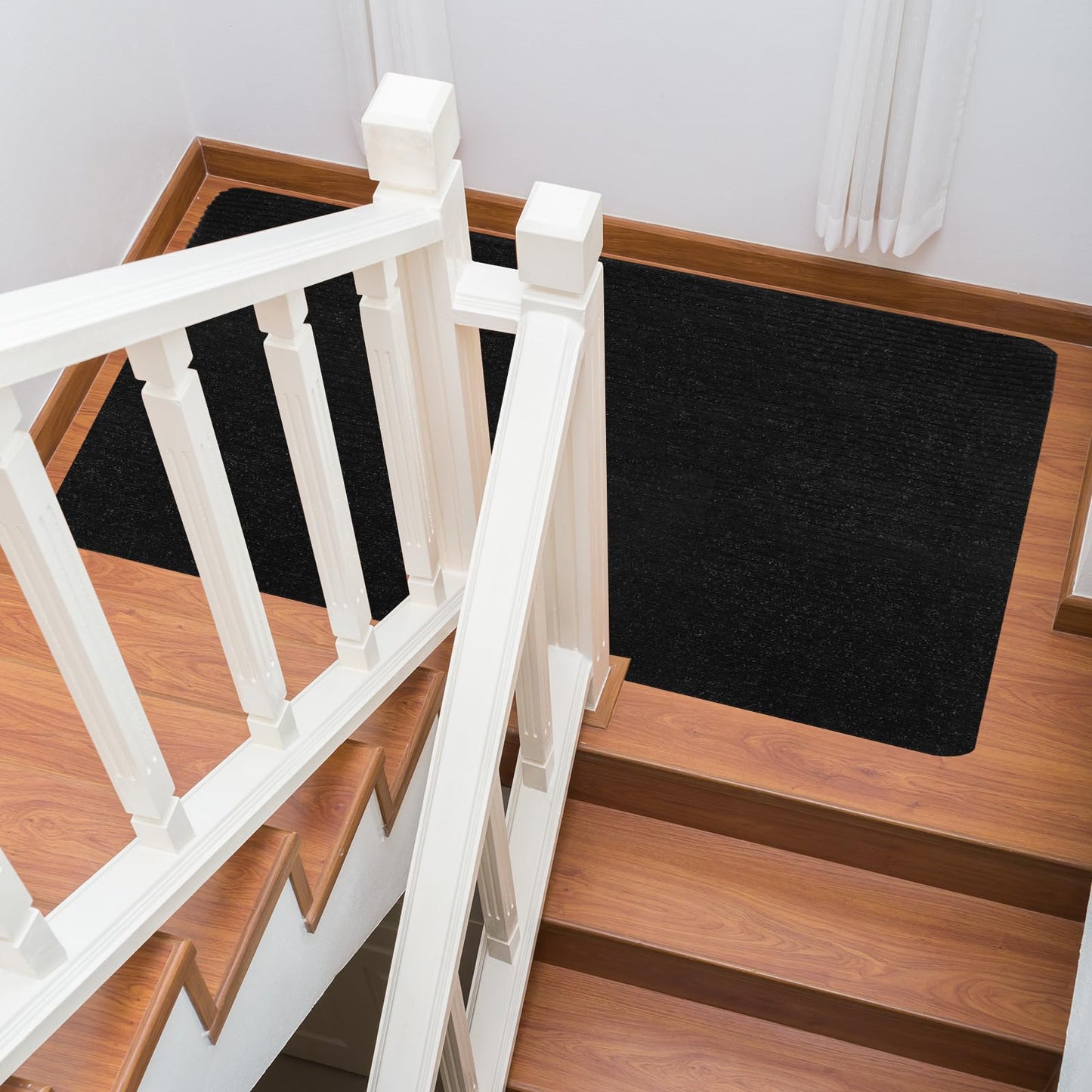 ZUQIAN 2 Pack Carpet Stair Treads Mat 31 Inch x 31 Inch Square Stair Landing Rug, Indoor Non-Slip Landing Mat for Wooden Steps, Carpet Stair Tread with Rubber Back for Family