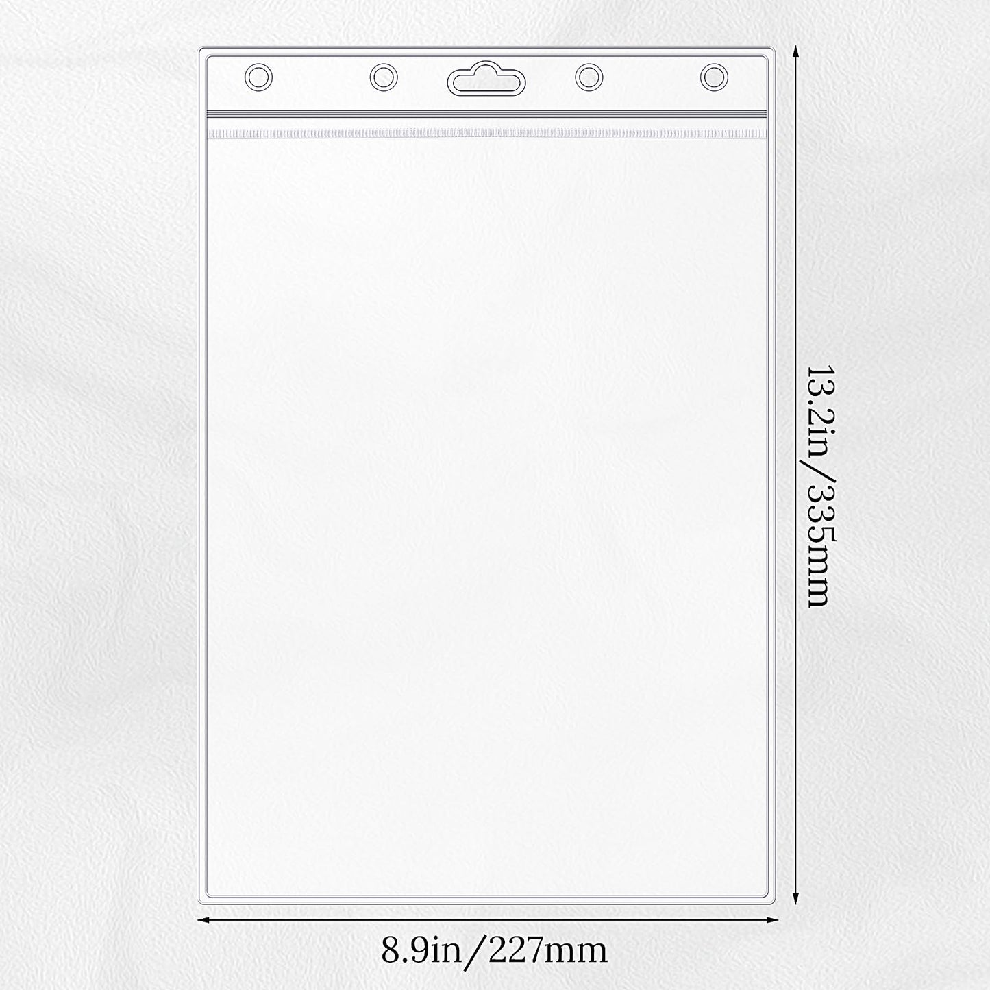 10 Pack Job Ticket Holders 8 1/2" x 11" Waterproof Zip Page Protectors Heavy Duty Dry Erase Document Storage Shop Ticket Holders