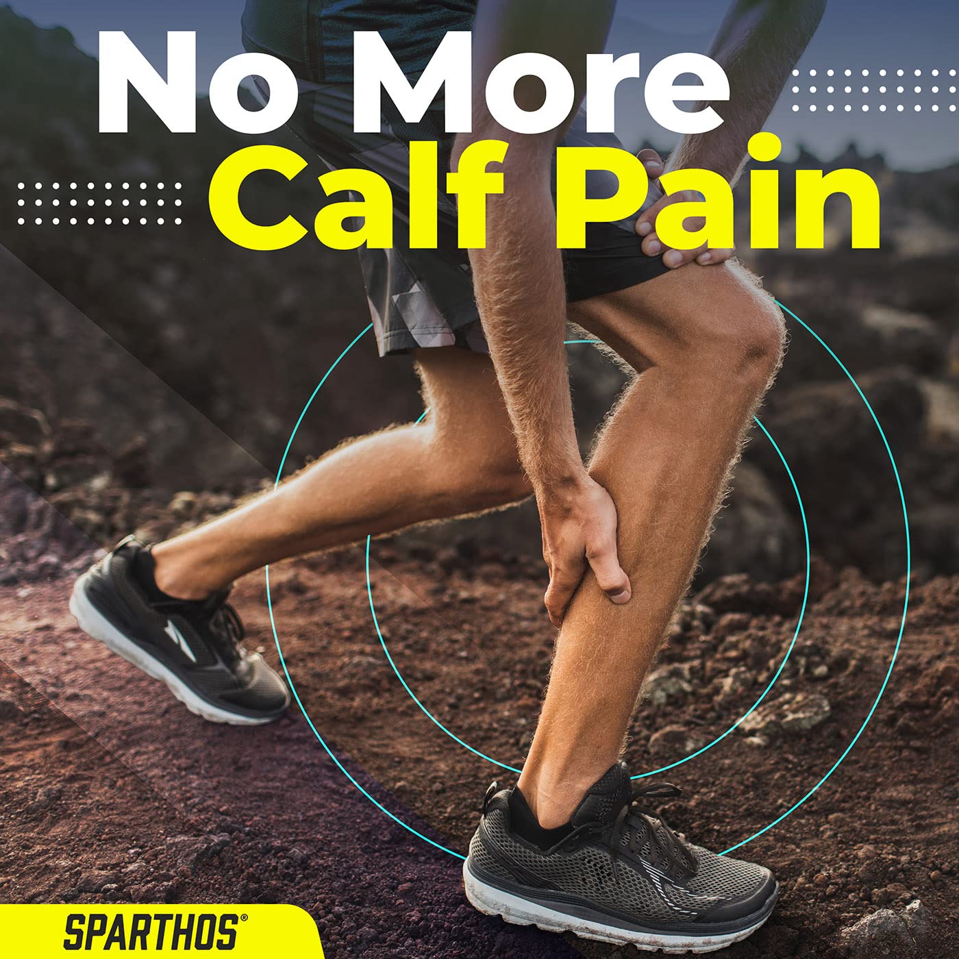 Sparthos Calf Compression Sleeves (Pair) – Leg Compression Socks for Men and Women – Shin Splint, Calves Pain Relief, Sports, Support, Running, Walking Yoga Thigh Hamstring Brace (Blue-S)