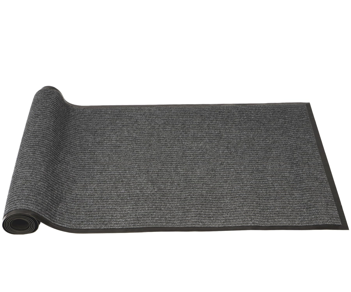 Front Door Mat 3' X 10' Commercial Door Mats Heavy Duty Carpet with Non-Slip Back Rubber Backed Runner Rugs Doormats for Hallway Entryway Home High Traffic Area (Grey)