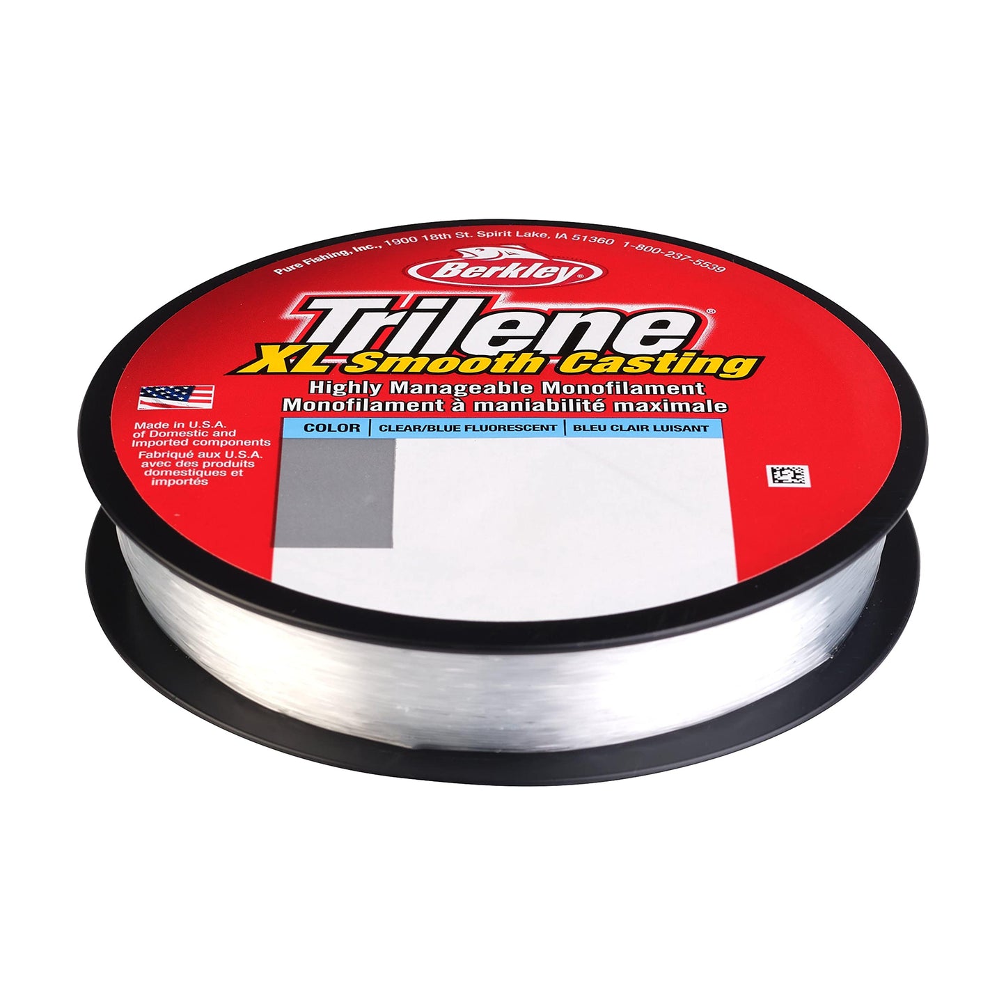 Berkley Trilene® XL®, Fluorescent Clear/Blue, 20lb | 9kg, 270yd | 246m Monofilament Fishing Line, Suitable for Freshwater Environments