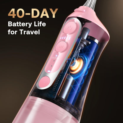 Bitvae Water Dental Flosser for Teeth, Cordless Water Teeth Cleaner Picks, 3 Modes 5 Intensities, IPX7 Waterproof, Rechargeable Water Dental Picks for Cleaning - Black