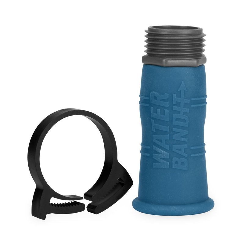 Camco Water Bandit - Features a Flexible Silicone Sleeve for 1" Faucets & Male Water Hose Connection that Fits 3/4-11.5NH Hose Threads - Works with Damaged Faucet Threads/Threadless Faucets (22484)