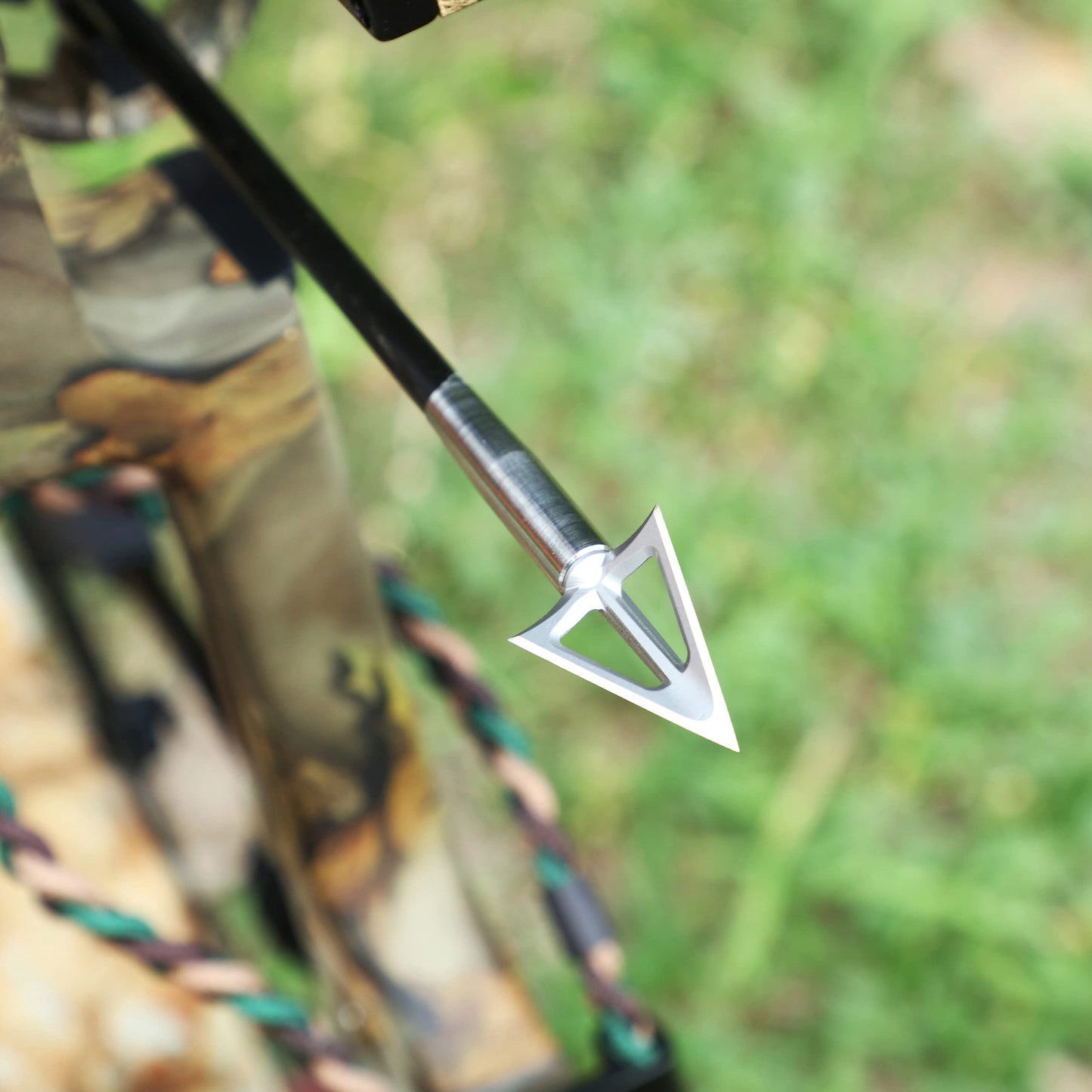 LEANPRO 6-Pack 420 Stainless Steel Fixed Blade Broadheads 100 Grain 1-1/8" Cut Premium Solid Arrow Tip for Archery Hunting for Crossbow and Compound Bow