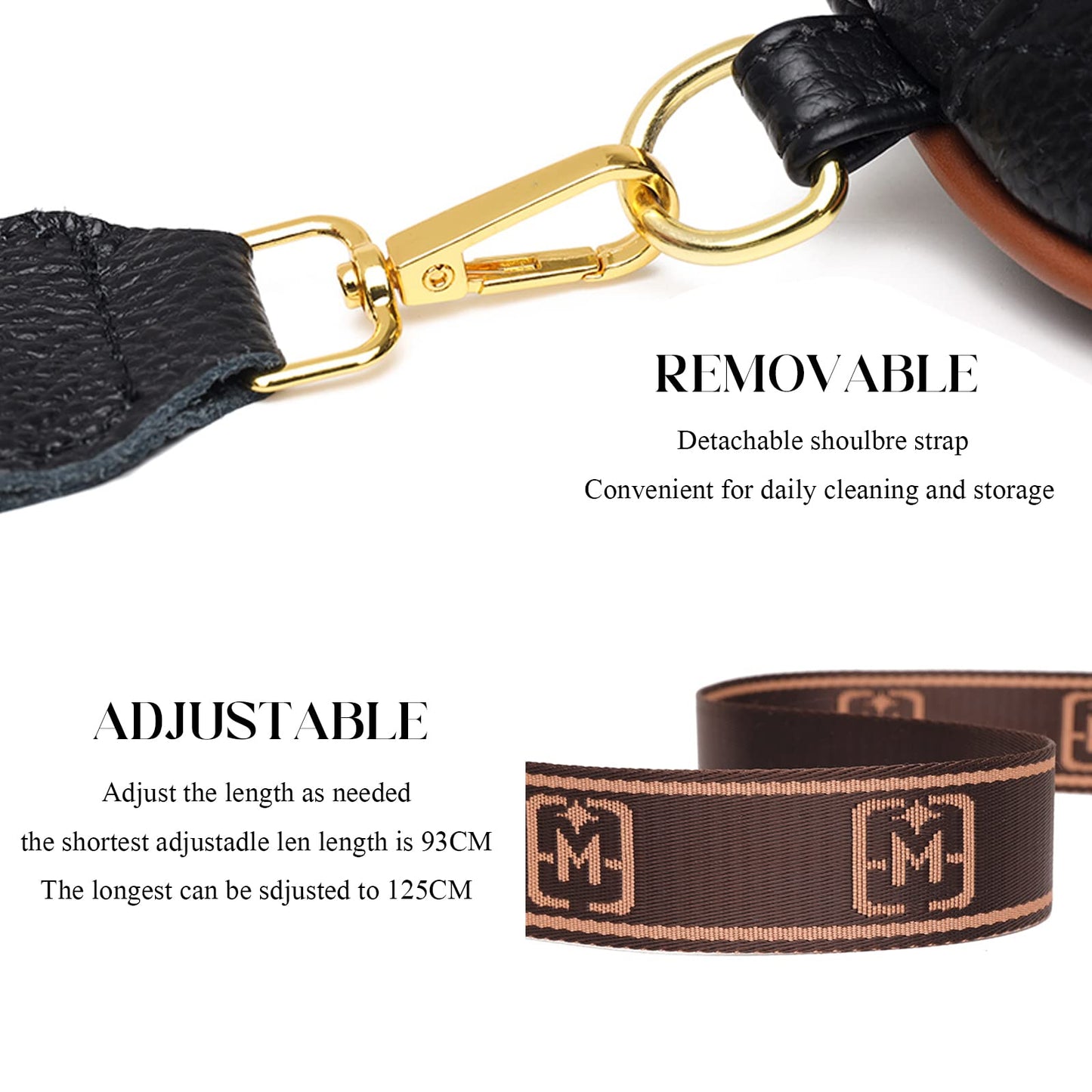 Eslcorri Small Crossbody Sling Bag for Women Trendy - Fashionable Fanny Packs Vegan Leather Chest Belt Bum Bag Anti Theft Crossbody Sling Purse for Women for Travel Sport Camping - Pure Brown