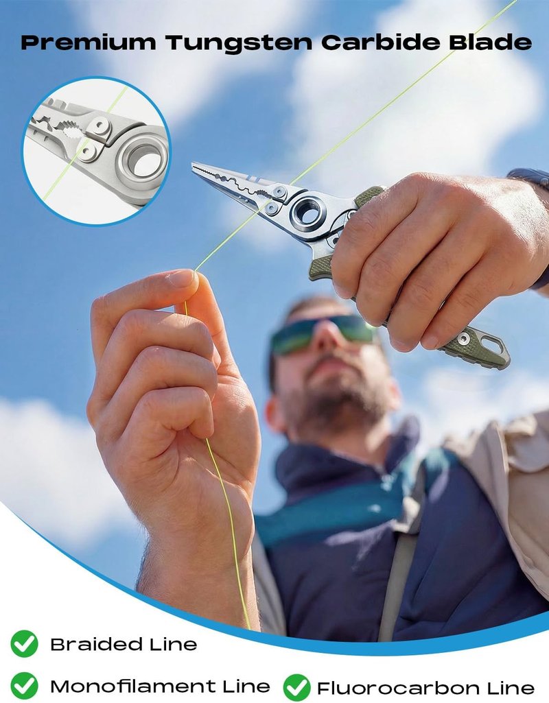 Anti-Twist Fishing Pliers - Multi-Function 7.1" Saltwater Tool | 17-4 Stainless Steel, G10 Handles