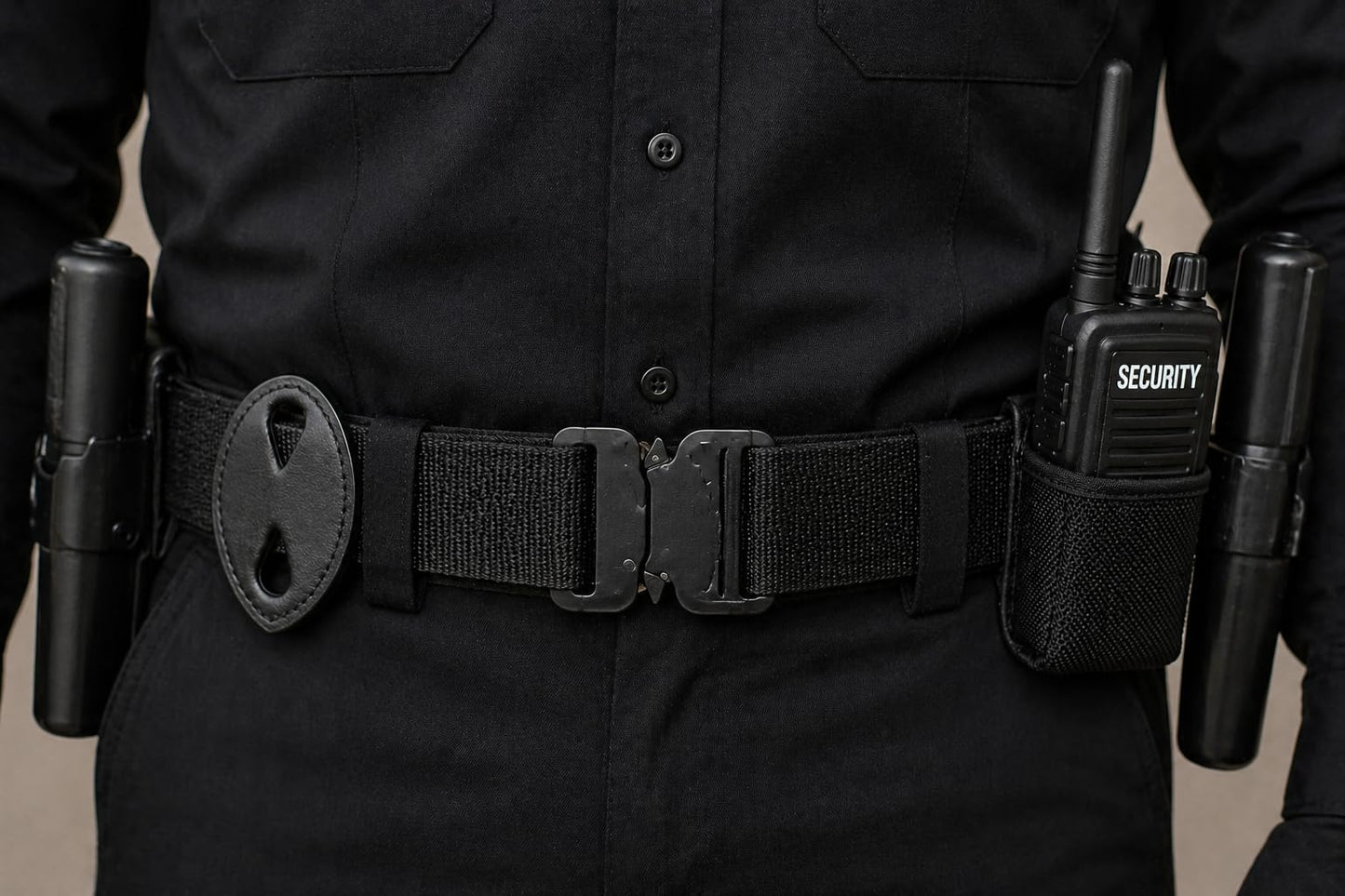 JAY-PEE Teardrop Leather Badge Holder with Belt Clip, Tactical Black Leather Carrier with Hook and Loop Closure, Belt Mounted Law Enforcement Badge Holder, Security Duty Gear Accessory, Made in USA