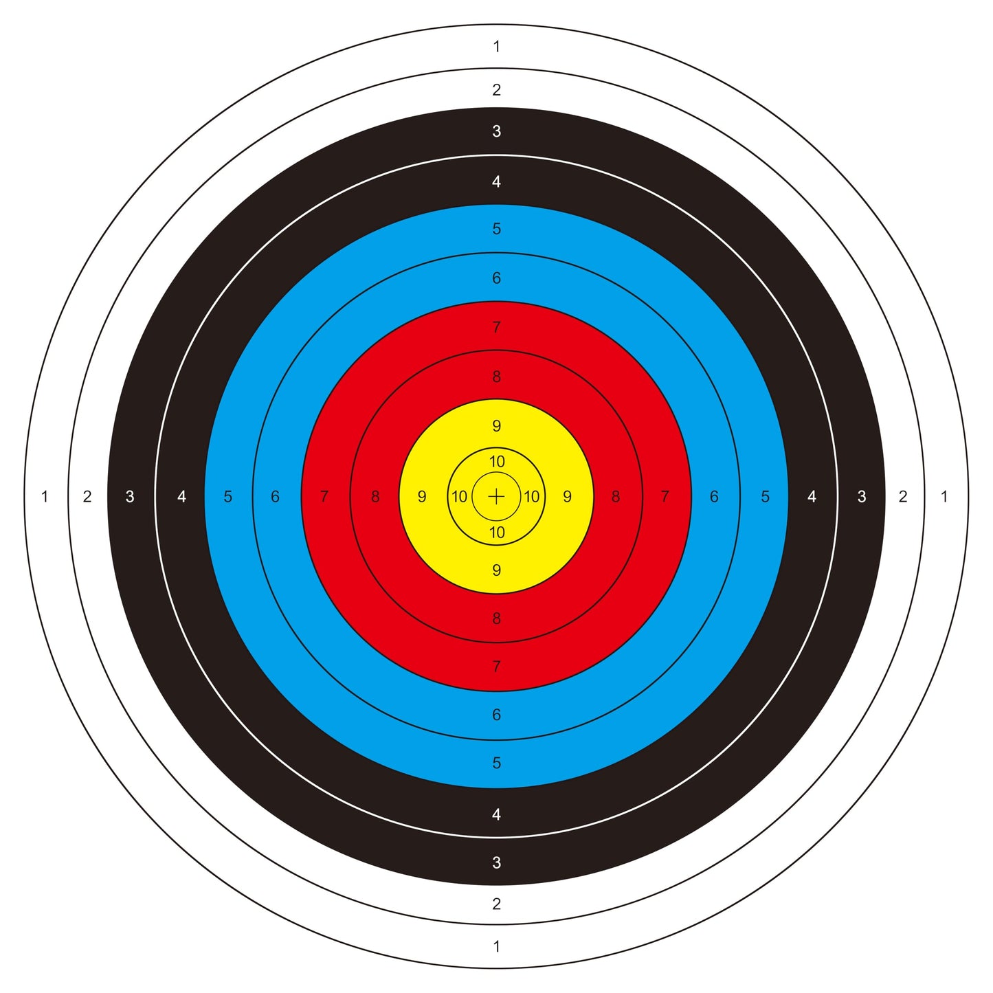 20 Sheets Bullseye Archery Target,Standard Archery Shooting Targets Paper 10 Rings Targets Face Accessories for Hunting Shooting Training Practice(43cm/60cm/83cm)