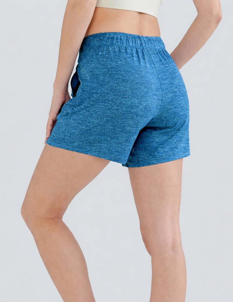 Liberty Imports 1 or 5 Pack Womens Lounge Workout Shorts with Zipper Pockets 5" Inseam Lightweight Athletic Casual Shorts