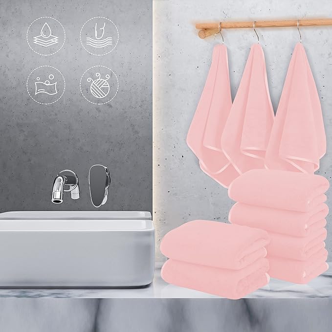 TENSTARS Silk Hemming Hand Towels