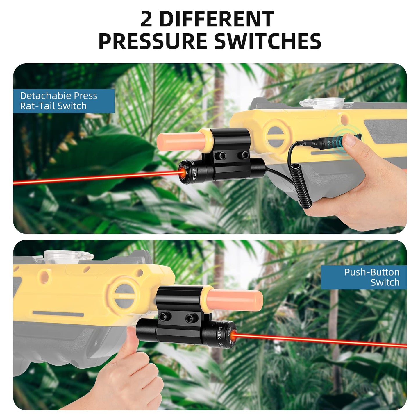 Ynleuxgs Red Laser Sight for SplatiBall SRB1200 and SRB400 with 2 Set of the Batteries,Splt Gun Laser Sight Compatible with Airsoft BB Pump