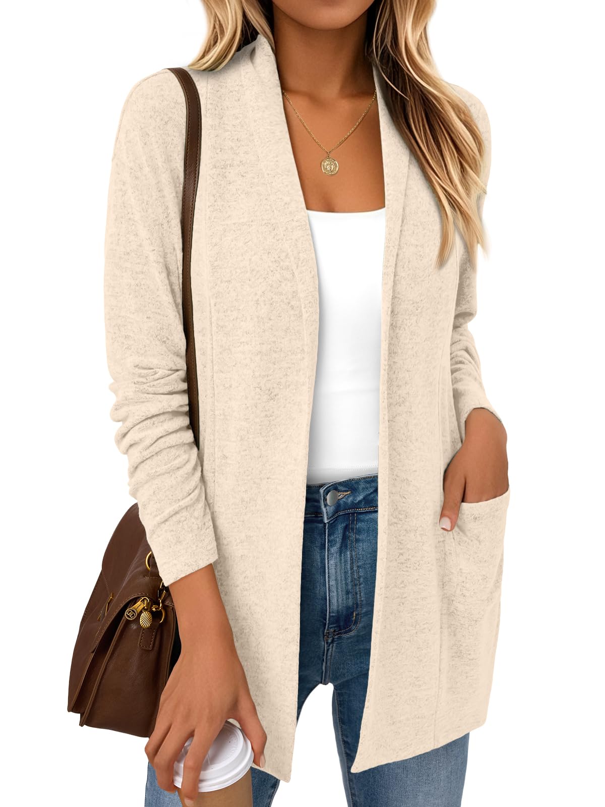 LILLUSORY Cardigan Sweaters for Women Lightweight Open Front Cardigans Casual Loose 2025 Fall Sweater with Pockets
