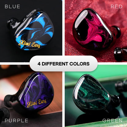 Linsoul Kiwi Ears Cadenza 10mm Beryllium Dynamic Driver IEM 3D Printed with Detachable Interchangeable Plug 0.78 2pin 3.5mm IEM Cable for Musician Audiophile (Purple)