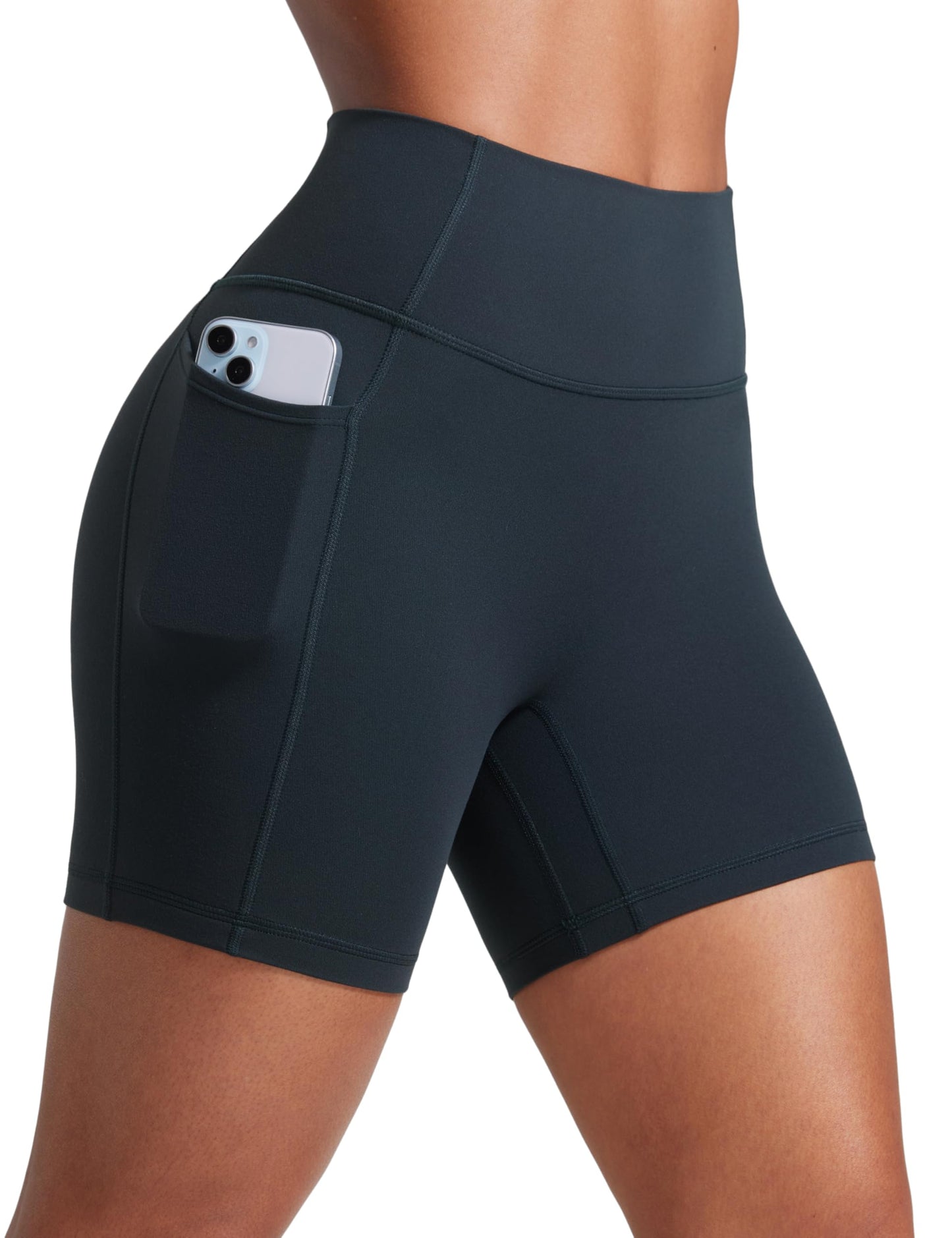 CRZ YOGA Secretsculpt Biker Shorts Pockets 5'' True Navy Medium