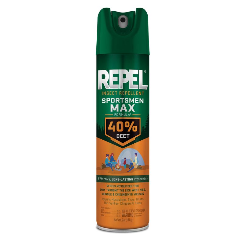 Repel Insect Repellent Sportsmen Max Formula 40% DEET, 6.5 Ounces, Long-Lasting Aerosol Insect Repellent Spray Repels Mosquitoes, Ticks, Gnats, Biting Flies, Chiggers And Fleas