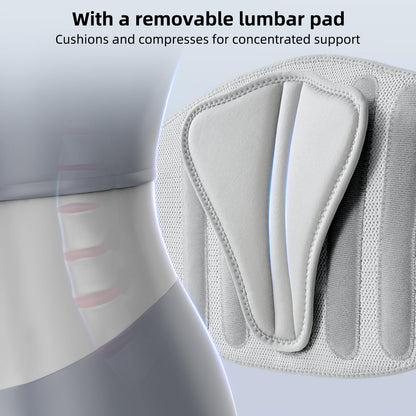FREETOO Back Brace for Lower Back Pain Women with Bionic Support System, Adjustable Knitted Lumbar Support Belt, Breathable Mesh Design with Lumbar Pad,for Herniated Disc,Sciatica,Scoliosis