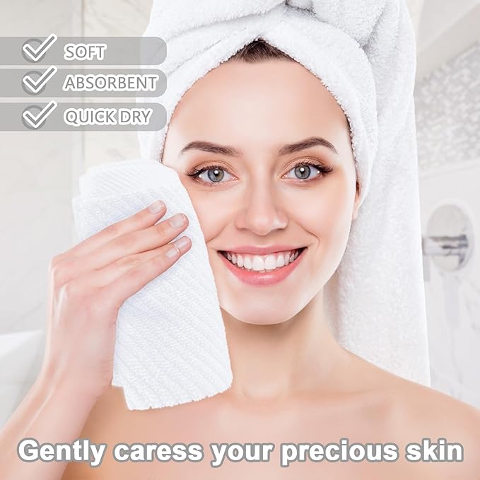 White Washcloths for Bathroom