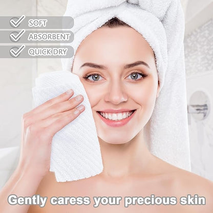 White Washcloths for Bathroom