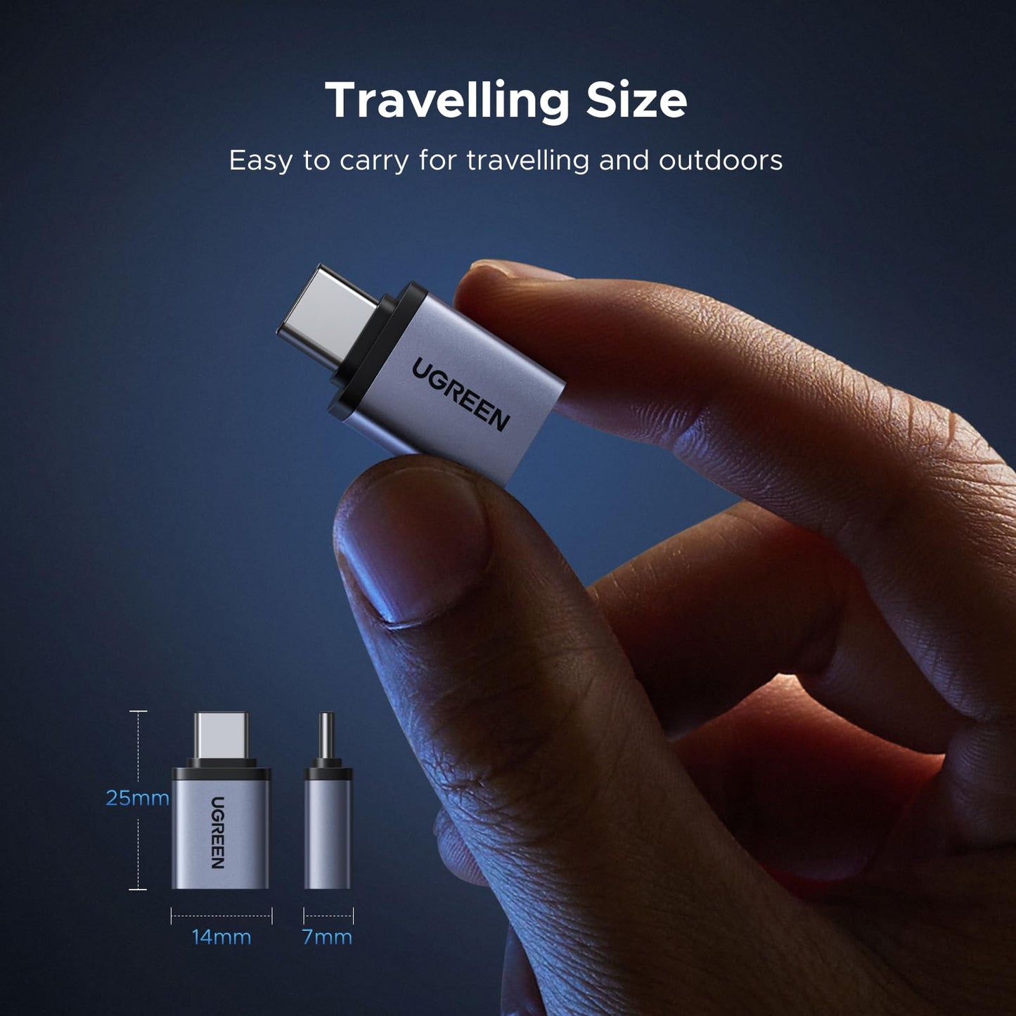UGREEN USB C to USB Adapter 4 Pack, 10Gbps USBC Male to USB 3.2 Female Adapter, Type C USB C Adapter for MacBook Pro,iMac,iPhone 16 15 Pro Max,iPad mini Pro, Thunderbolt 4, Samsung Galaxy