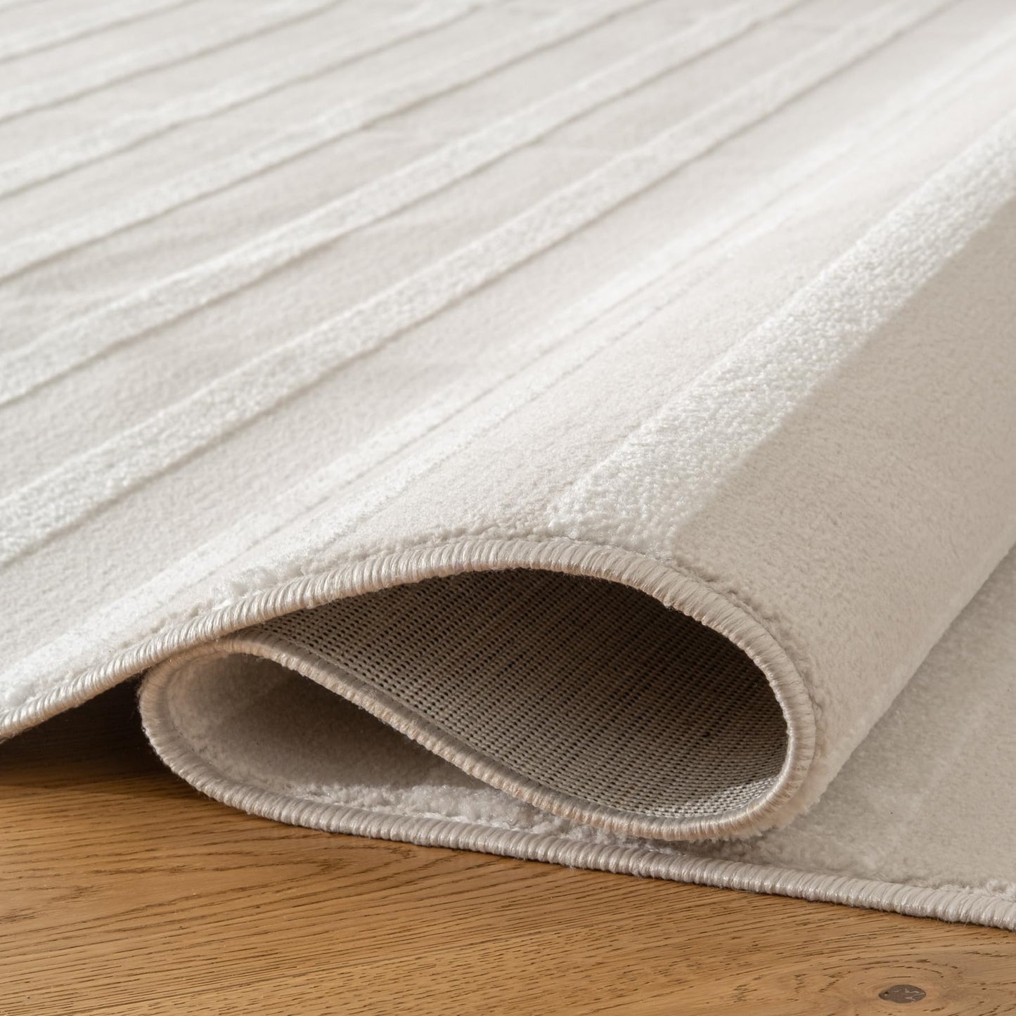 Revival Rugs Staves 8'x10' Area Rugs for Living Room Bedroom Dining Room - Washable, Oeko-TEX Certified, Cream