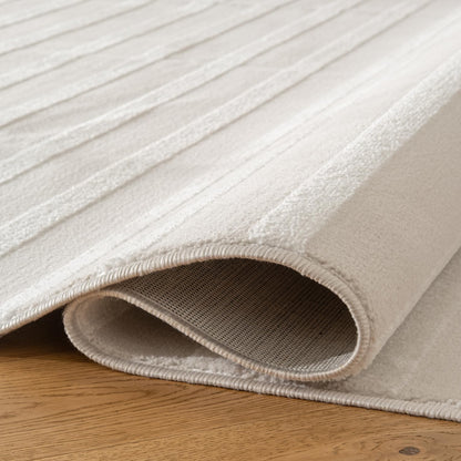 Revival Rugs Staves 8'x10' Area Rugs for Living Room Bedroom Dining Room - Washable, Oeko-TEX Certified, Cream