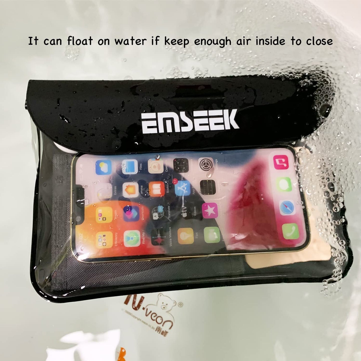 EMSEEK Waterproof Waist Pouch Dry Belt Bag Fanny Pack Keep Your Key Fob Wallet Kindle Phone Dry Perfect For Swim Surf Snorkel(Pink)