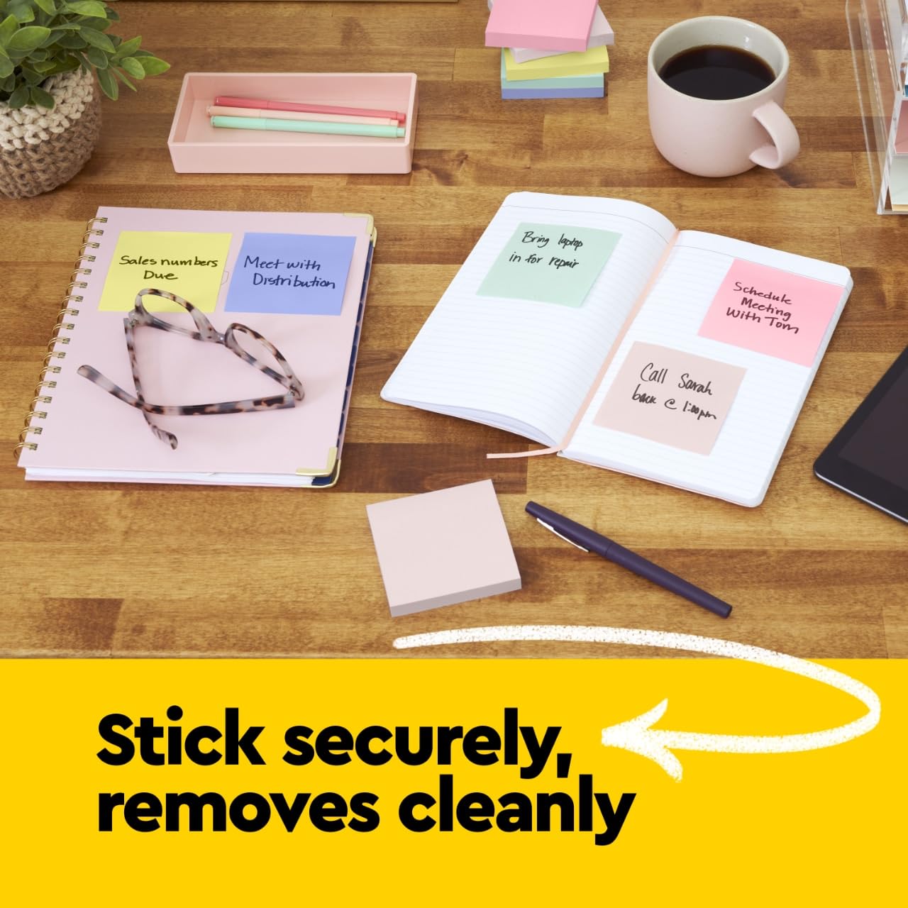 Post-it Notes, 3 in x 5 in, 5 Lined Sticky Notes Pads, 100 Sheets per Pad, Canary Yellow, The Original Post-it Note, School Supplies and Oﬃce Products