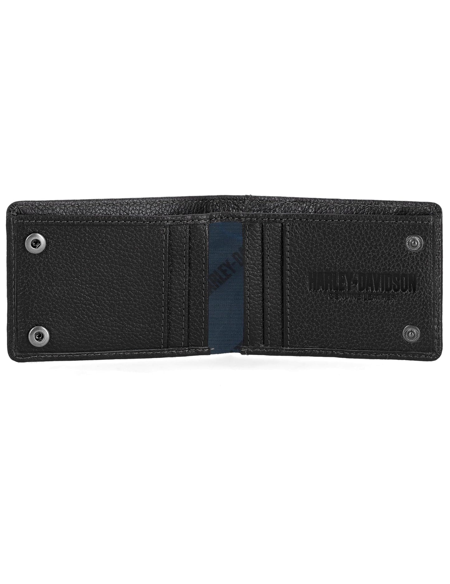 Harley-Davidson Men's Genuine Leather Rfid Blocking Billfold Slim Front Pocket Wallet