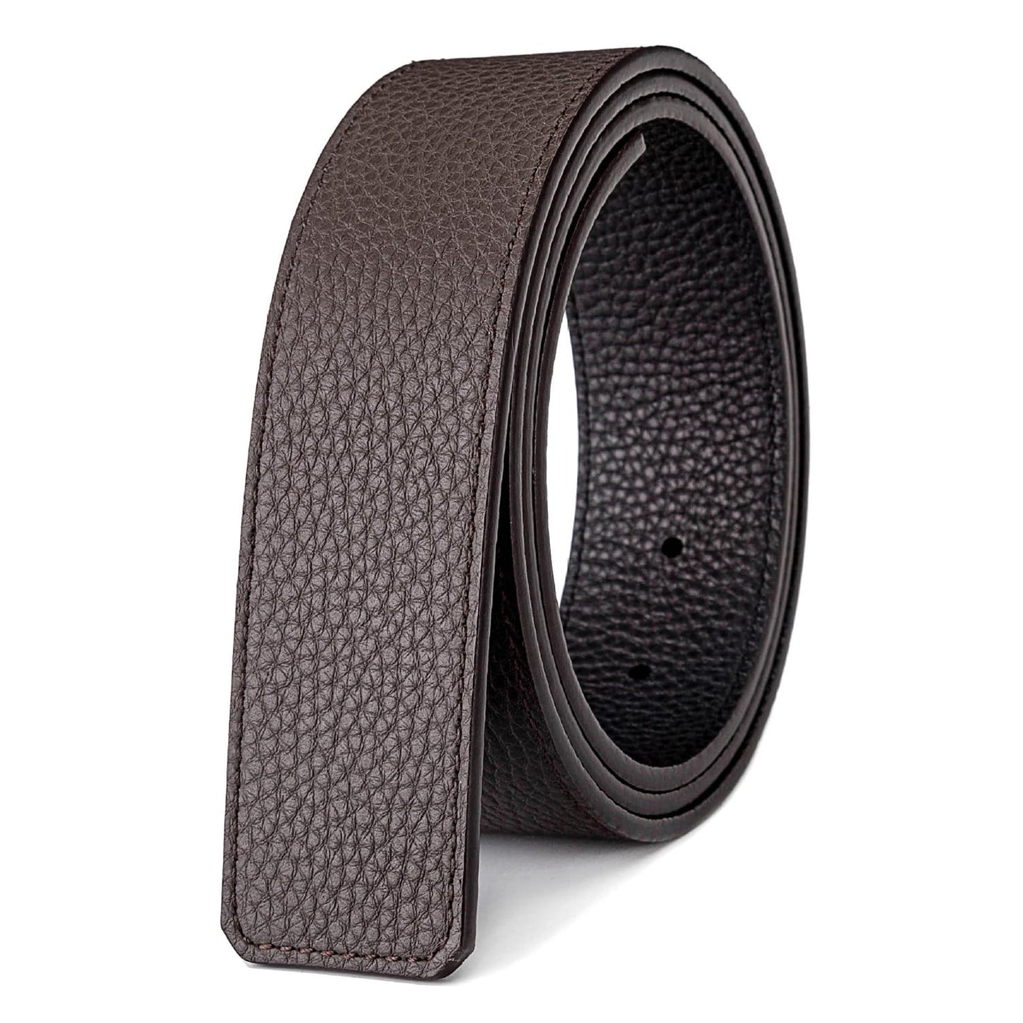 Vatee's Reversible Genuine Leather Belts For Men/Women Replacement Belt Strap Without Buckle 1.5"(38mm) Wide 49"(125cm) Long Black & Coffee