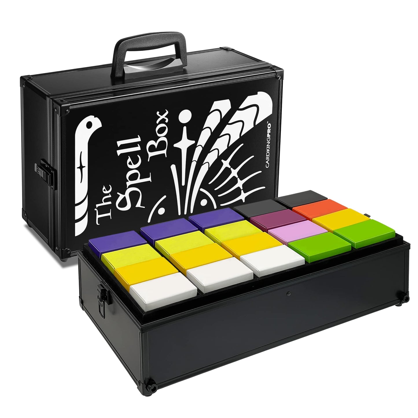 CardKingPro Game Card Storage Case (BBB/MTG Edition) | Suitable for Magic The Gathering, Yugioh, and Other TCG Etc (Game Not Included) | Includes 8 Dividers | Fits up to 2500 Loose Unsleeved Cards