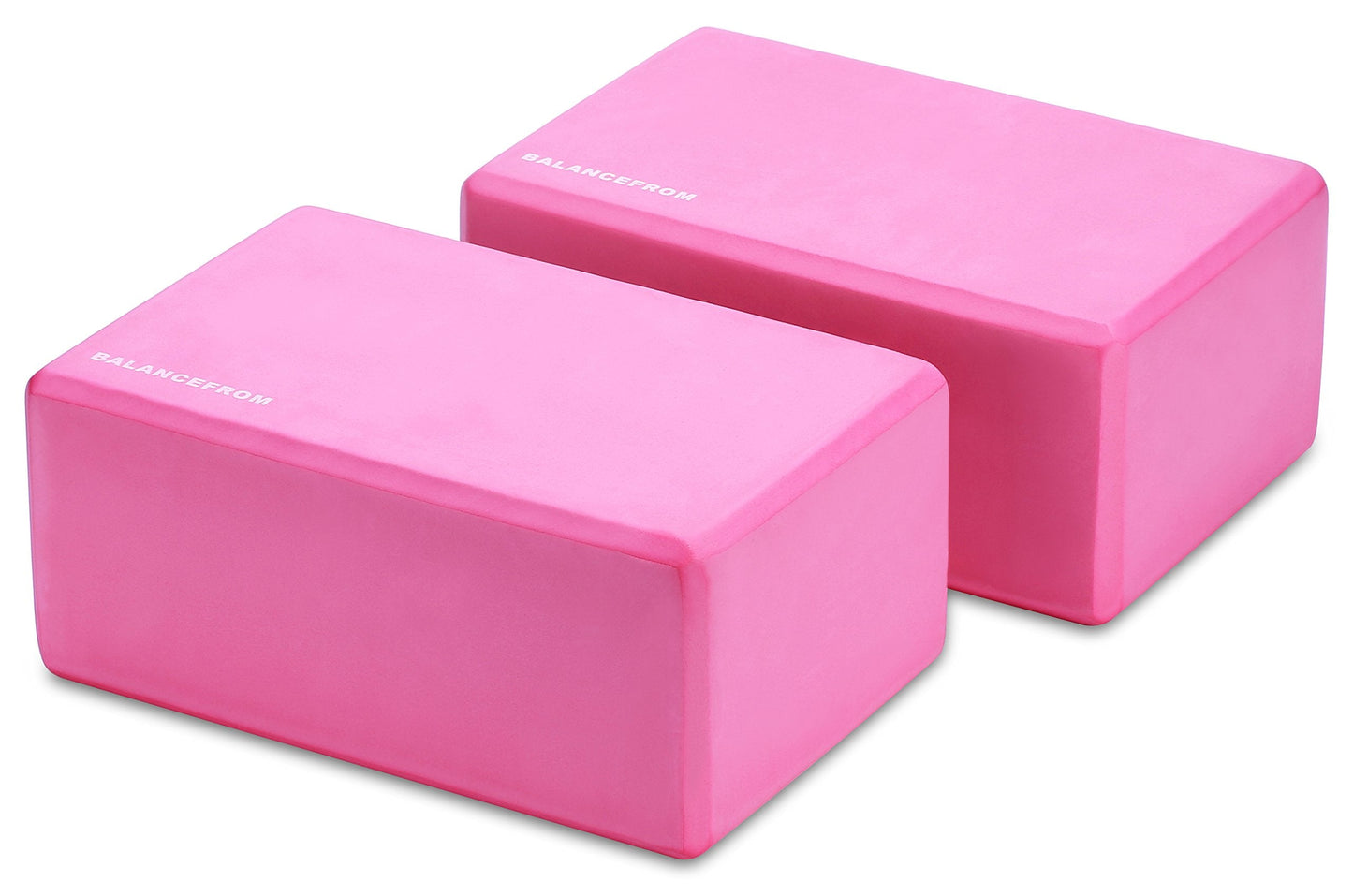 Fitvids Set of 2 High Density Yoga Blocks, 9"x6"x4" Each, Pair, Multiple Colors