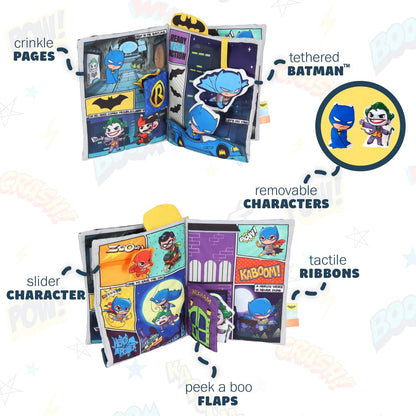 My First Comic Soft Book - Kids Preferred DC Comics The Batman Brave Little Heros Baby Crinkle Soft Sensory Book with Soft Fabric for Babies