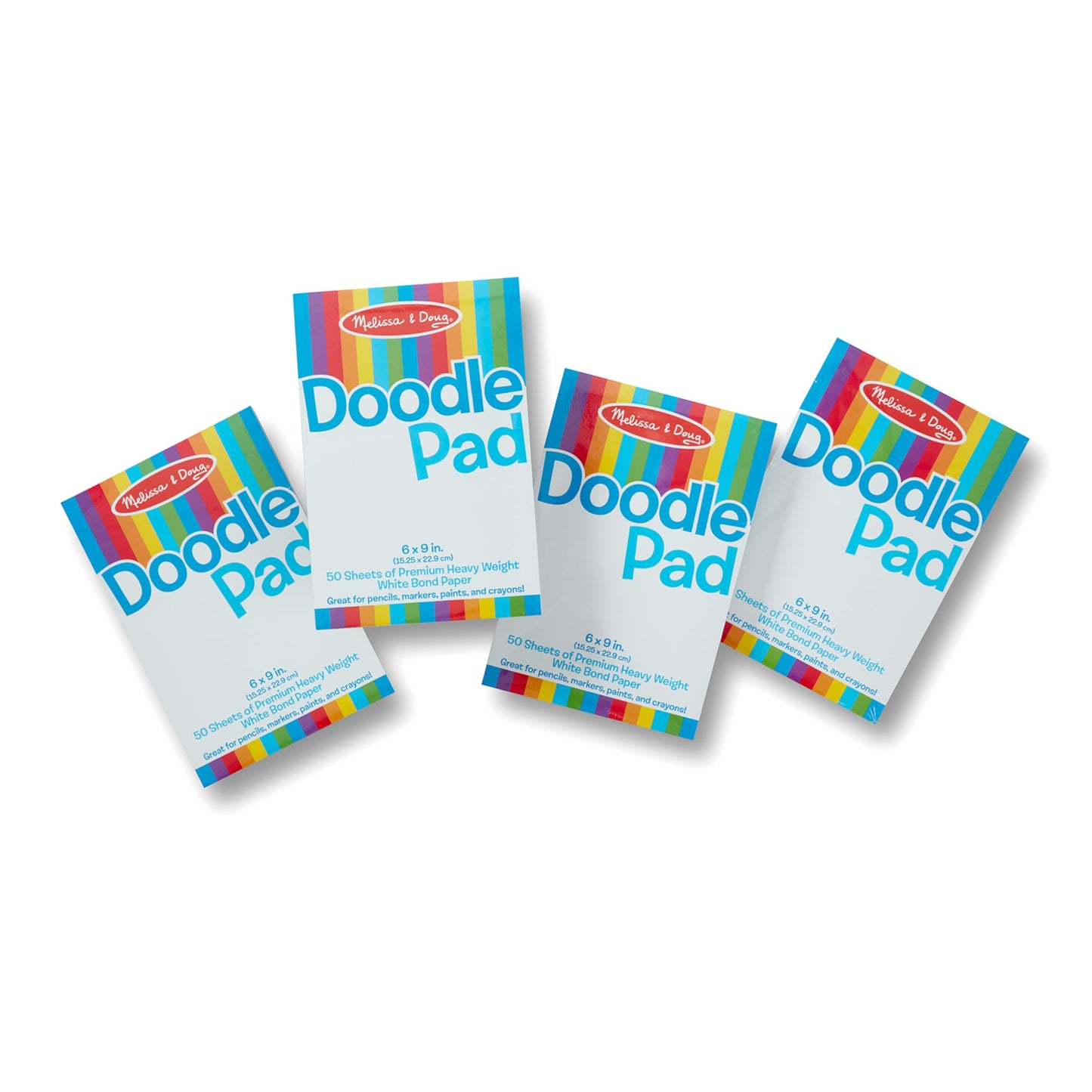 Melissa & Doug Drawing Paper Pad (6 x 9 inches) - 50 Sheets, 4-Pack Kids Drawing Paper, Coloring Pad for Kids