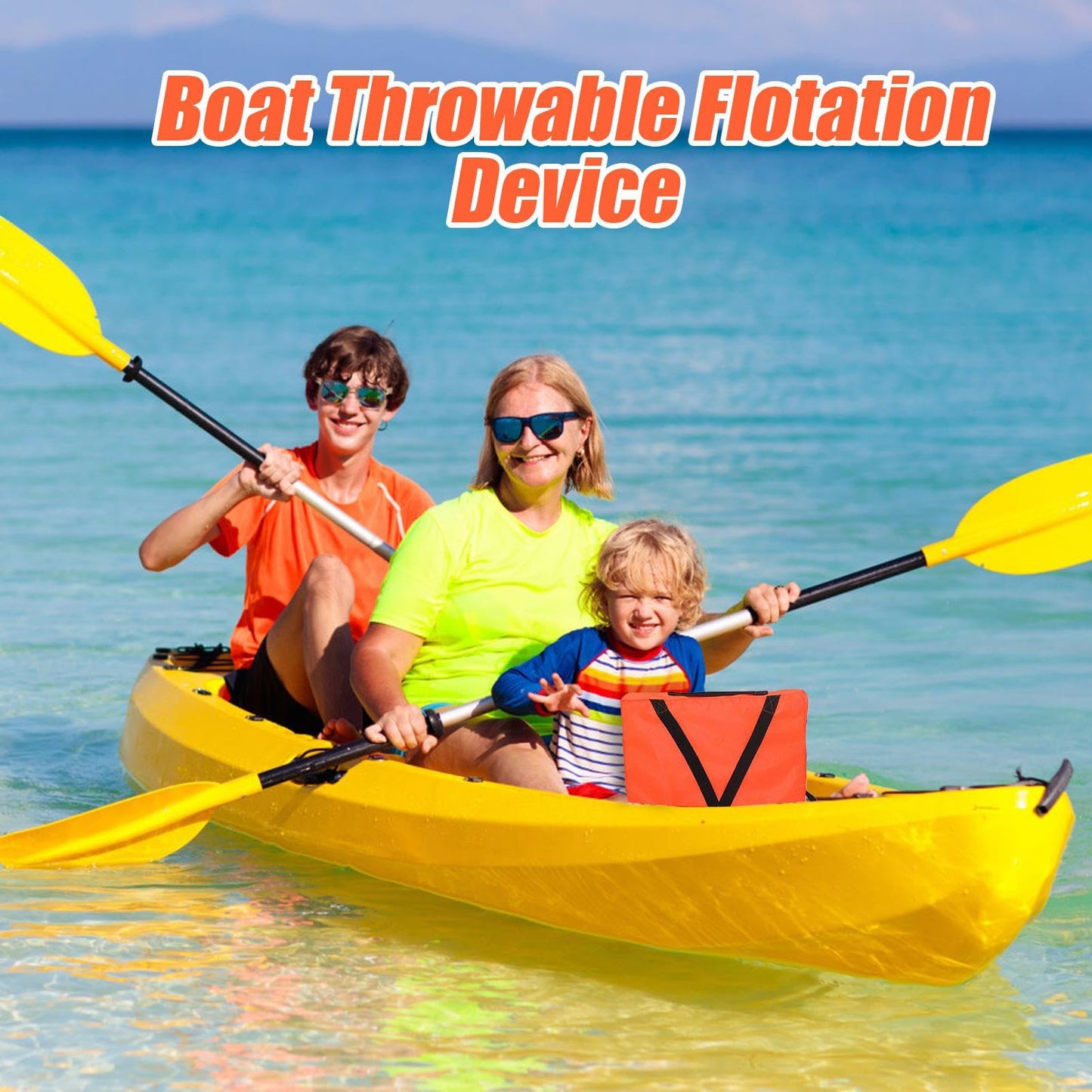 Boat Cushions Flotation, Floating Rescue Gear, Life Preserver with Strap Rescue Device, for Swimming Marine Pool Paddle Board
