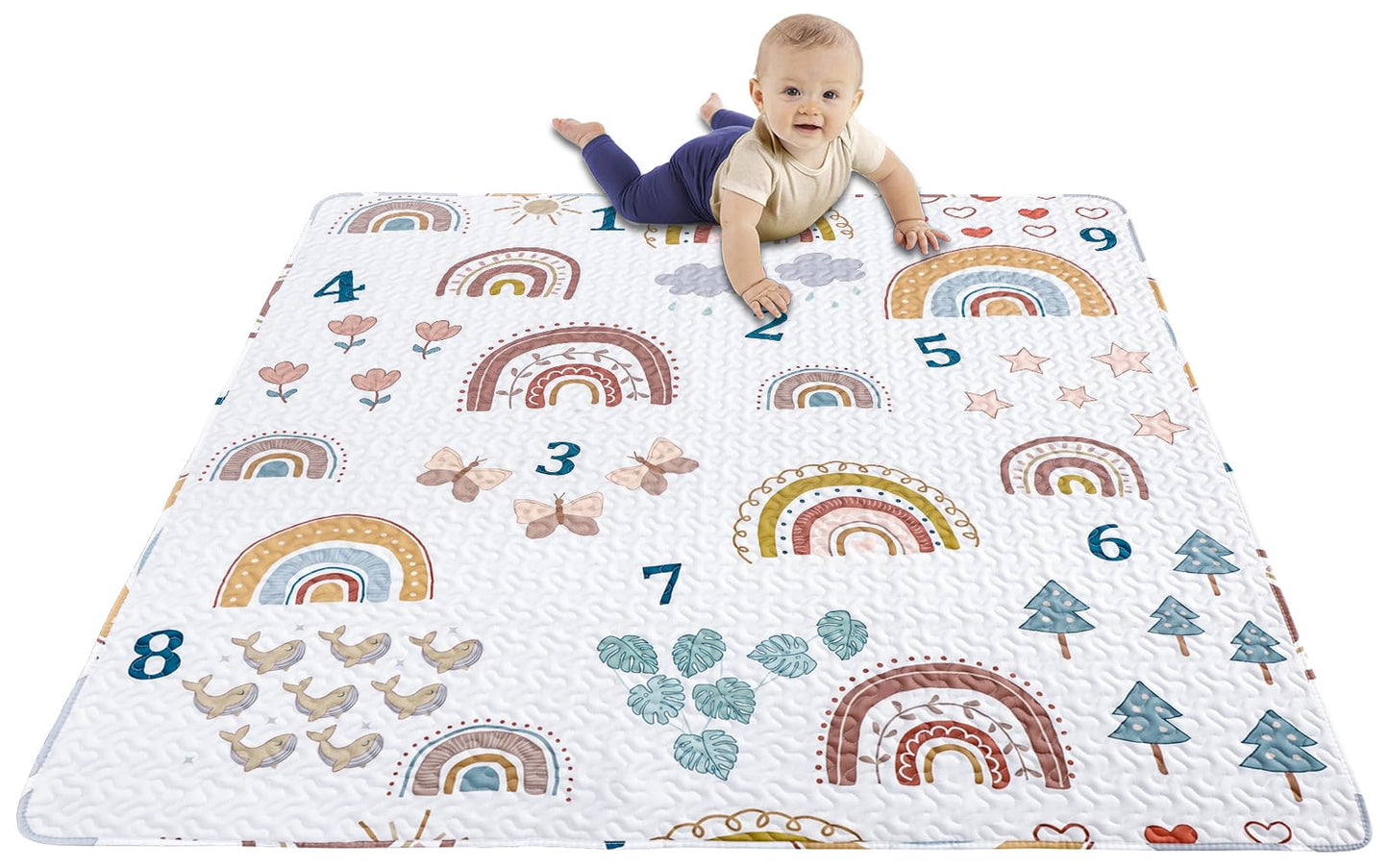 Boho Rainbow 50x50 Play Mat for Playpen