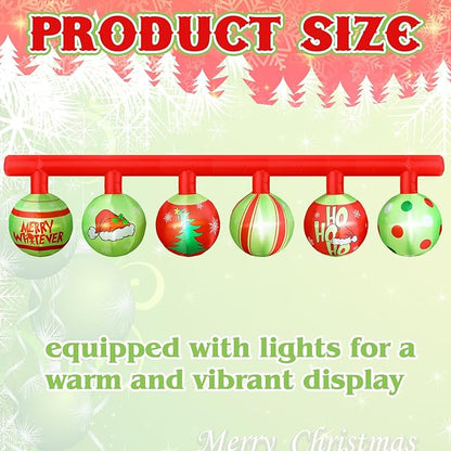 Retisee 14.5ft Long Christmas Green Inflatable Outdoor Decoration Christmas Light up Inflatable Decoration Blow up Hanging with Built in LED Lights for Xmas Party Lawn Yard Outdoor Indoor Supplies