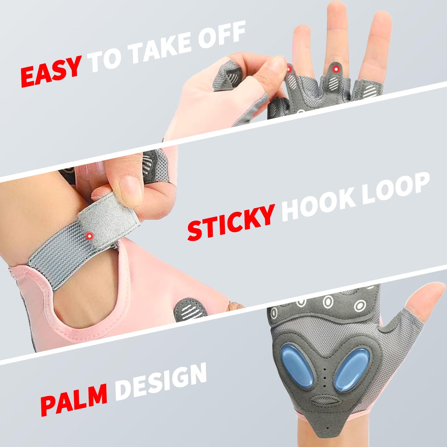 Chick-Active Workout Gloves for Women, Breathable Weight Lifting Gloves with Non-Slip Grip & Cushion Pads for Gym, Fitness Training, Exercise, Cycling (Pink)