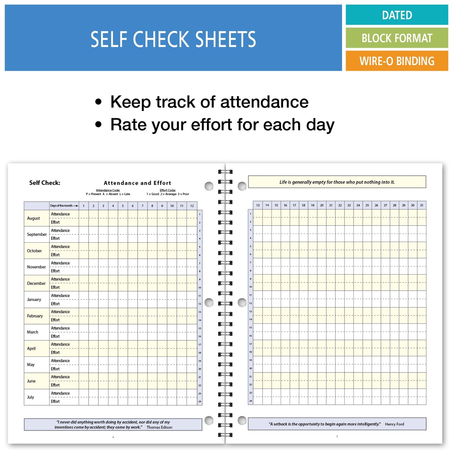 Elan Publishing Company Dated Student Planner: for Middle or High School August - July Dated for 2026-2027 Academic Year (Blue)