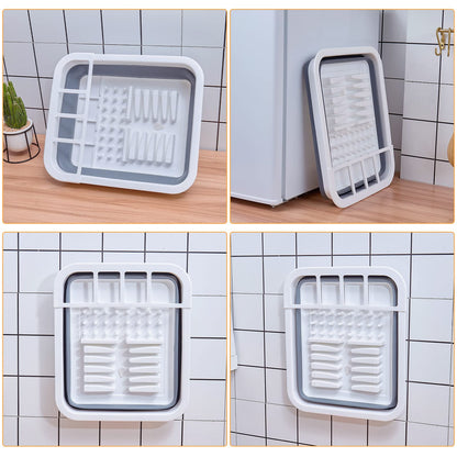 Collapsible Dish Drainer with Drain Plug & Swivel Spout - Space-Saving, Portable Dish Rack for Kitchens, RVs, Campers & Travel Trailers