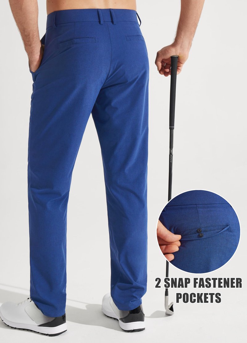 Libin Men's Dress Pants 32" Comfy Business Casual Golf Pants Quick Dry Lightweight Clothing for Men Travel Vocation Work Trousers Water Resistant, Royal Blue, 30W x 32L