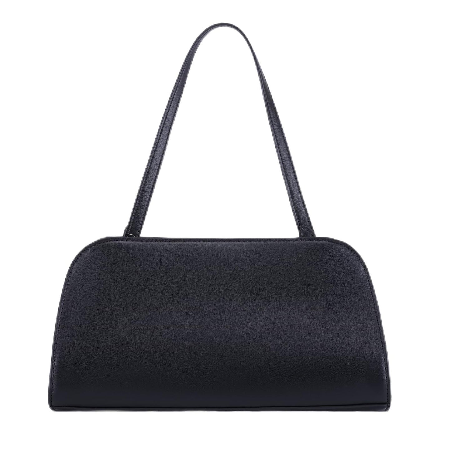 Quelis Small Leather Tote Bag，Clutch Purse with Shoulder Strap， Small Vegan Leather Handbag