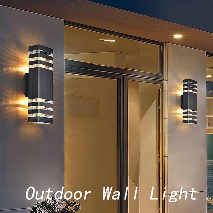 2Pack 15inch Outdoor LED Wall Lights,4000K Day White Outdoor 18W Wall Light Aluminum Body Waterproof IP65 led Porch Light for House Patio Garage Garden.(No Sensor)