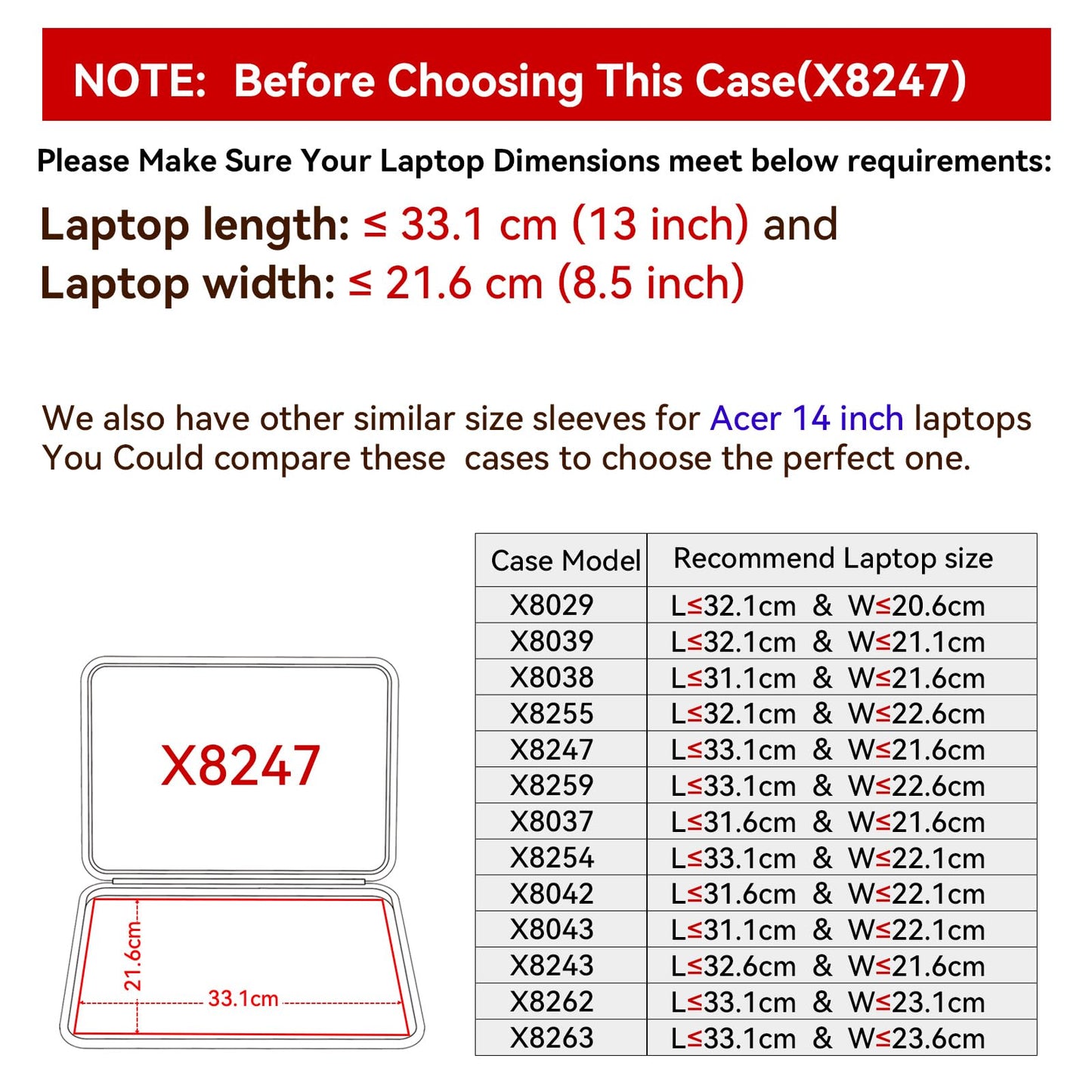 Smatree Hard EVA Protective Sleeve Case Compatible for 14 inch Acer Aspire 3 Laptop-A314-23P-R0AG/A314-36P-360X/A314-23P-R9B1, Only for 14 inch Acer Aspire 3 Notebook Bag (X8247)